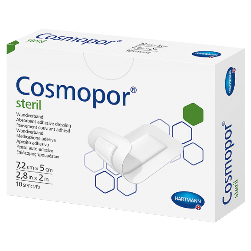 Пов’язка пластирна Cosmopor® steril, 5 х 7,2 см.